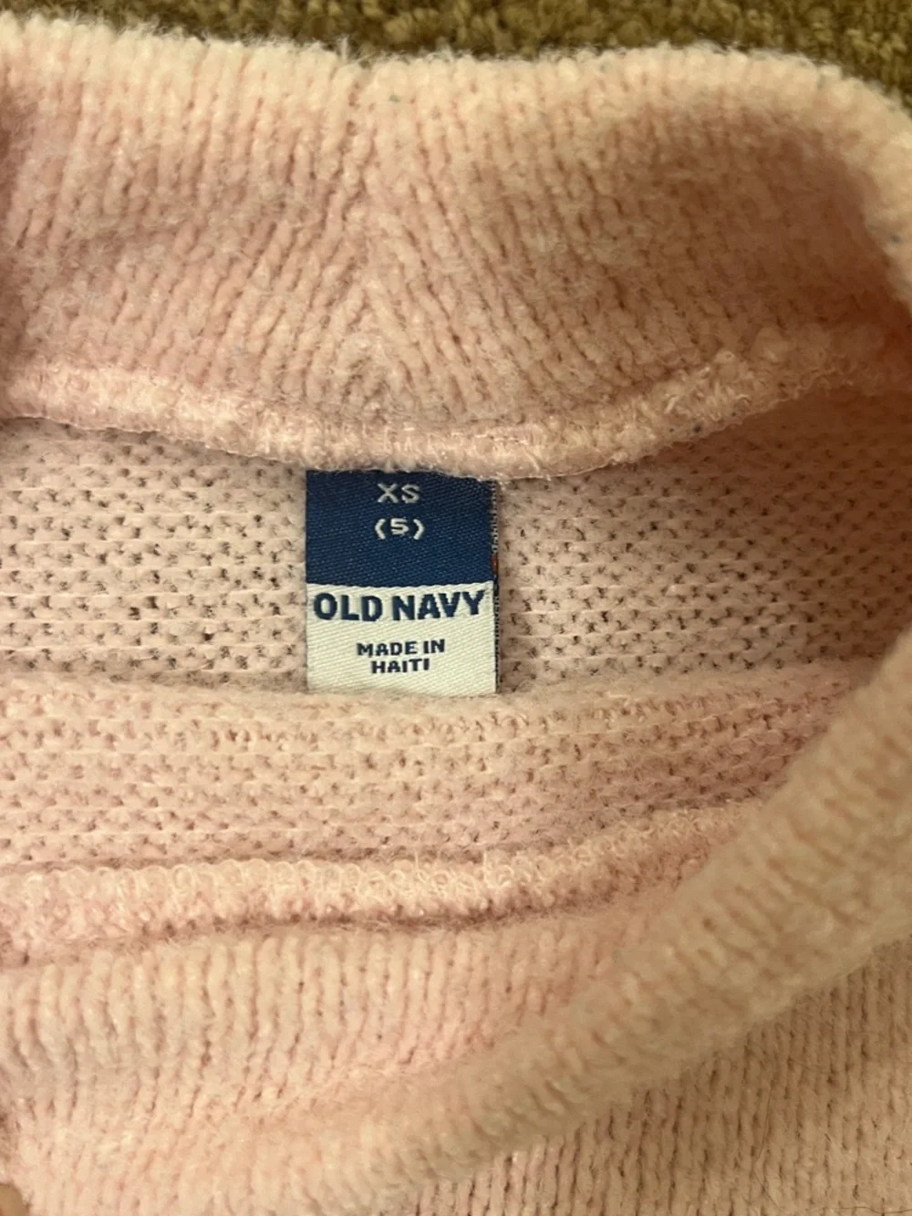 Girls OLD Navy Light Pink Cropped Mock Neck Sweater
